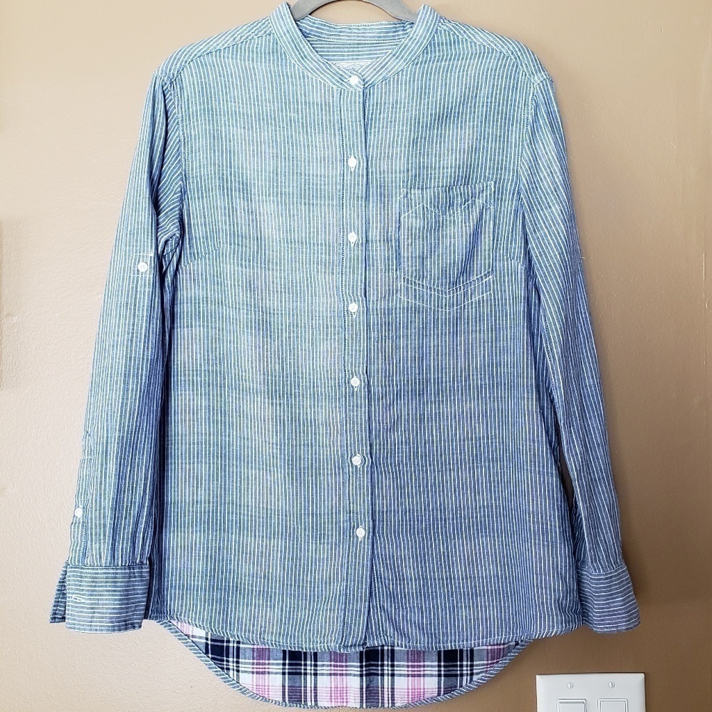 JACHS Girlfriend Striped & Plaid Button down - Picture 2 of 6
